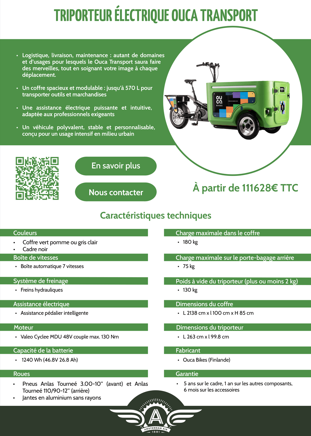 Fiche technique Ouca Transport